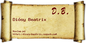 Diósy Beatrix névjegykártya